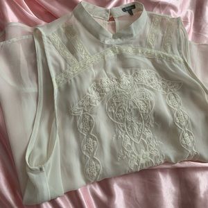 Sleeveless Embroidered Top